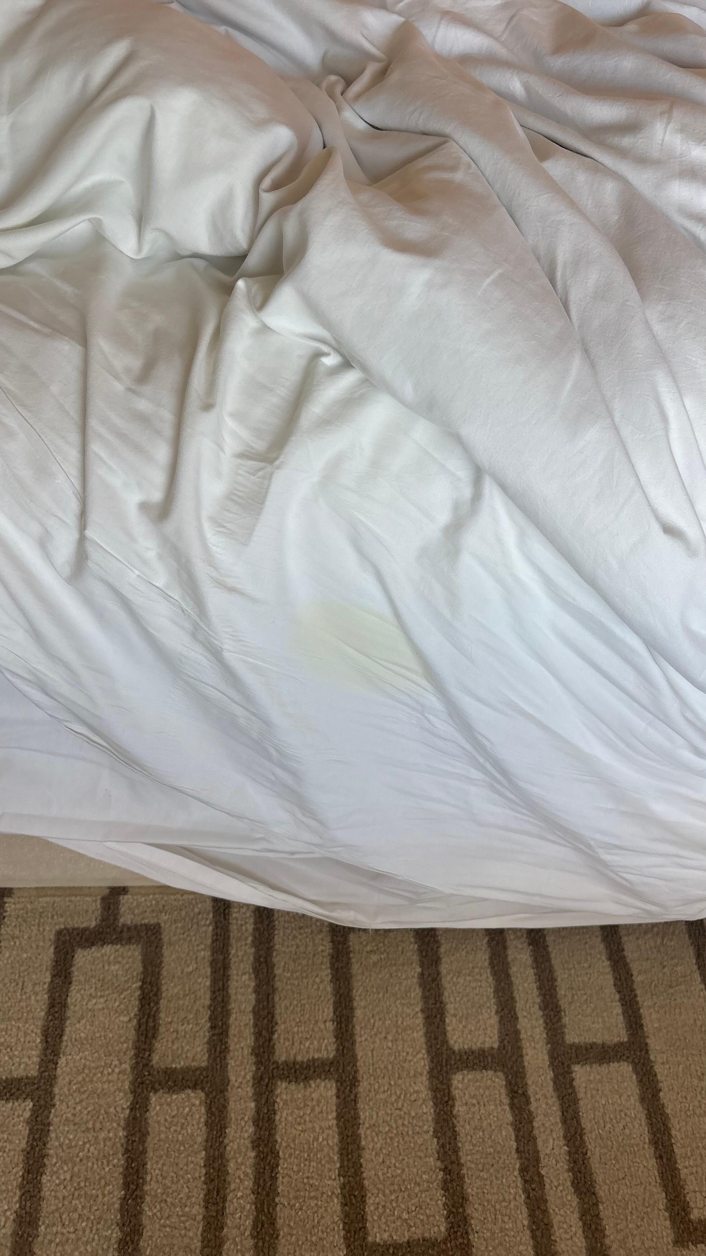 This sheet was on my bed from the first night until I left and I asked for it to be changed every night 