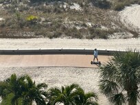 Side walk behind resort