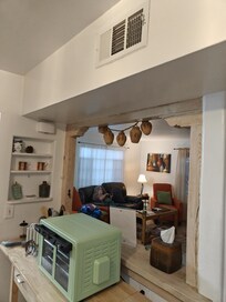 Looking into living room from the kitchen