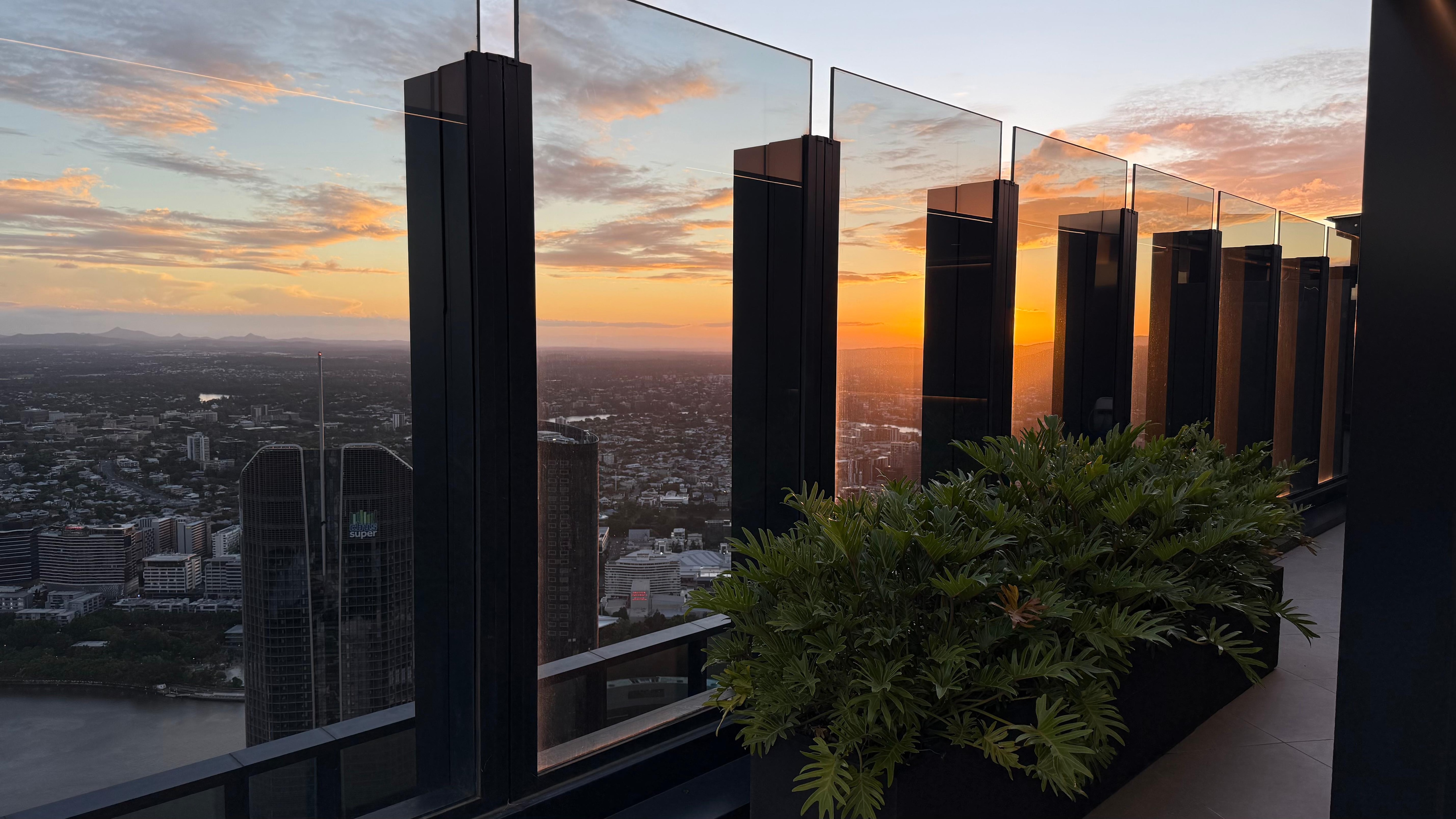 Le sunset sur le rooftop 