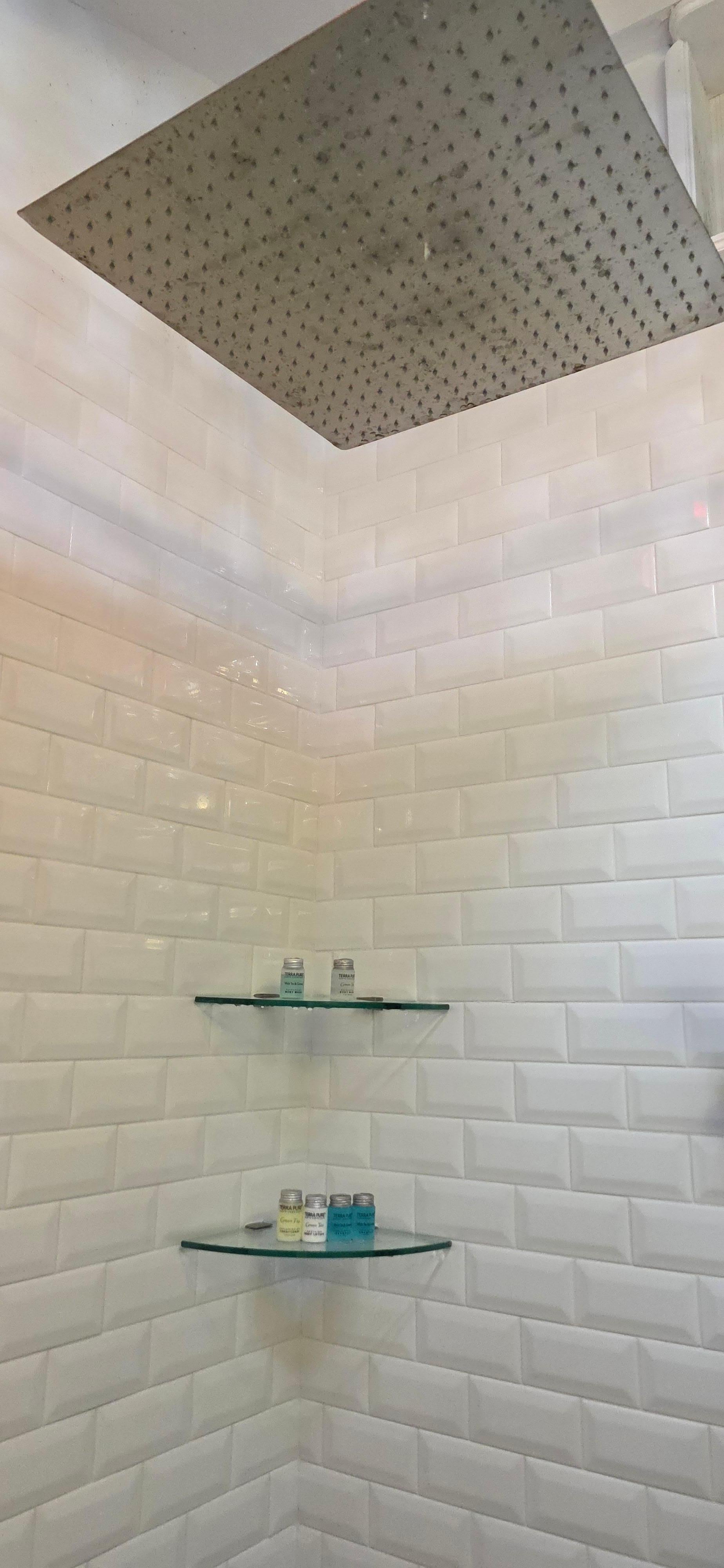 Shower was super clean and had little soaps!