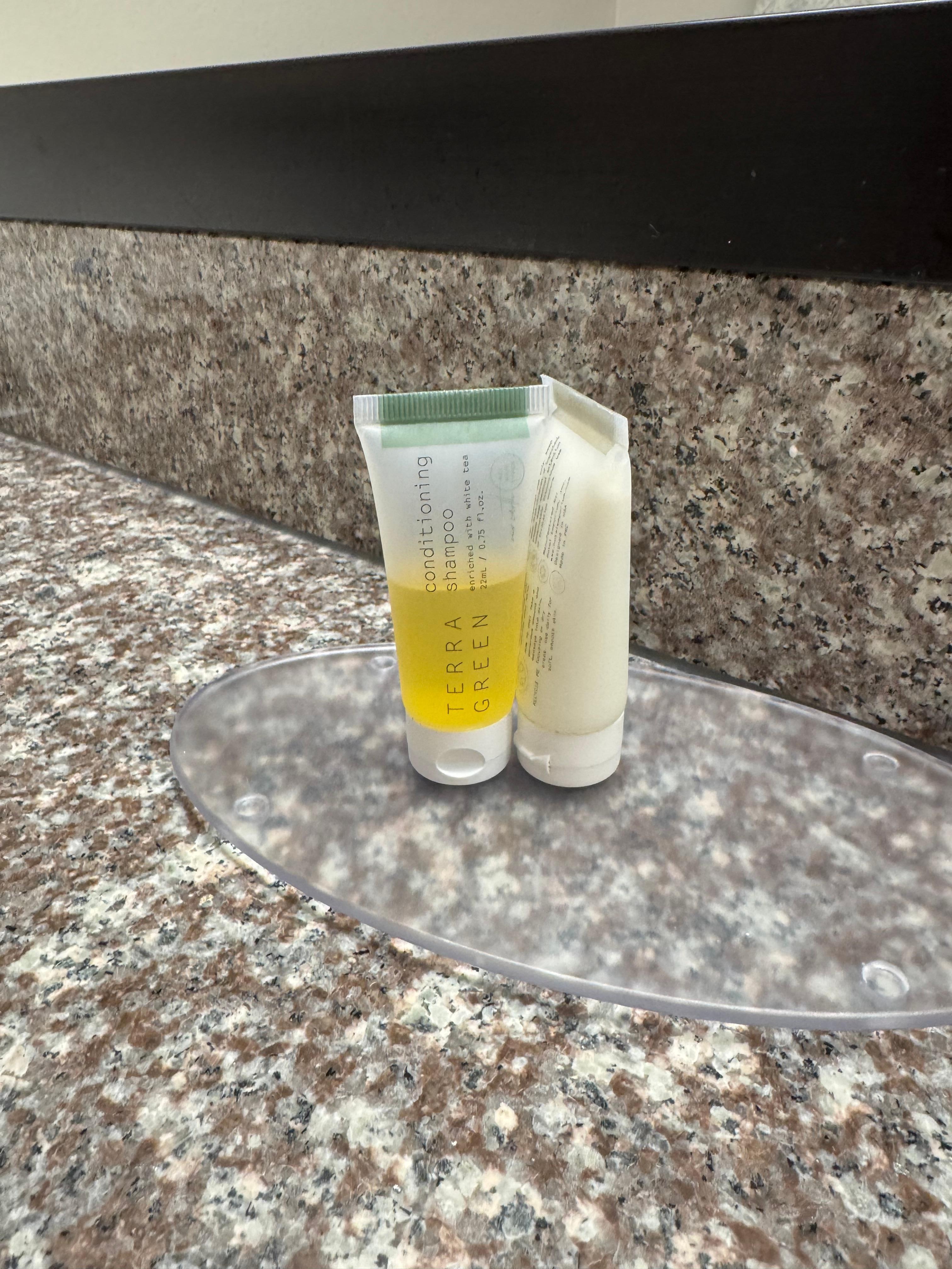 Half used shampoo too cheap to put a fresh one