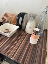 The breakfast room drinks station