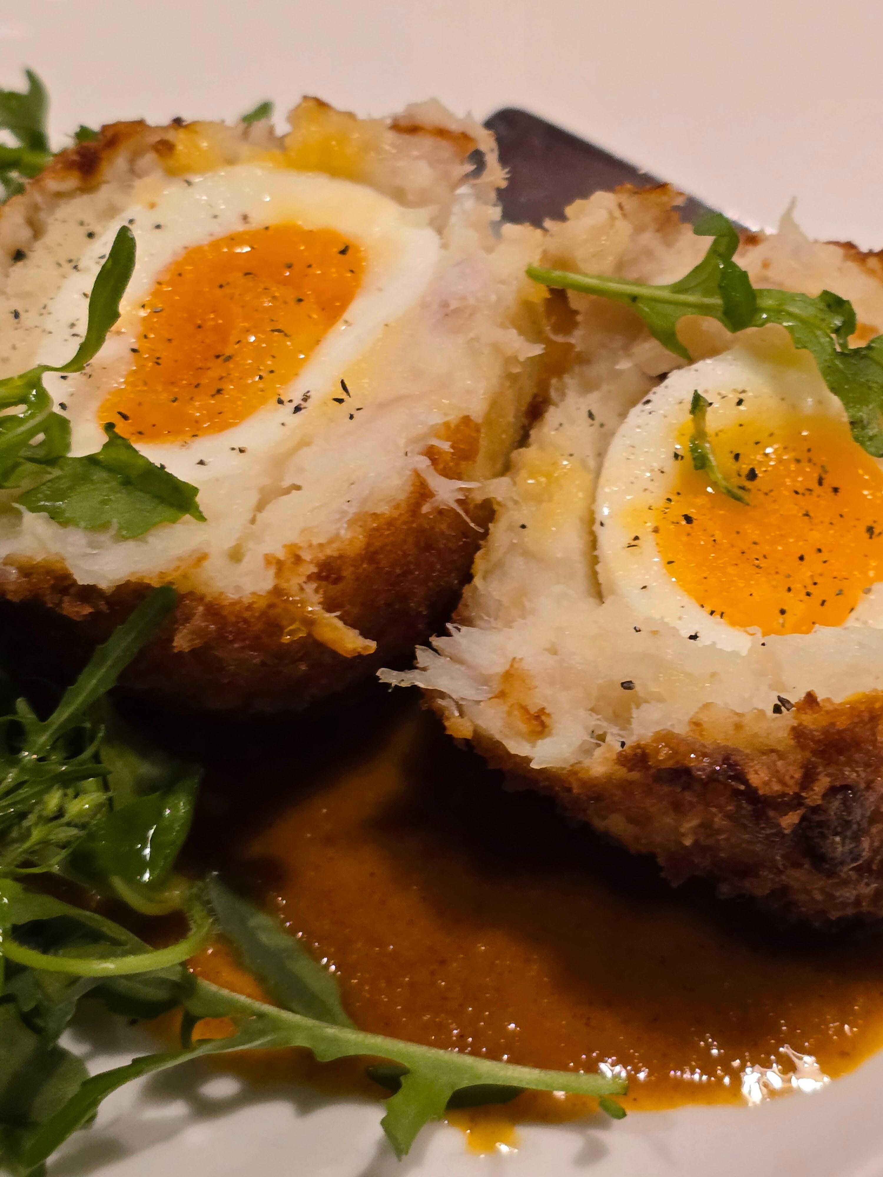Smoked haddock scotch egg