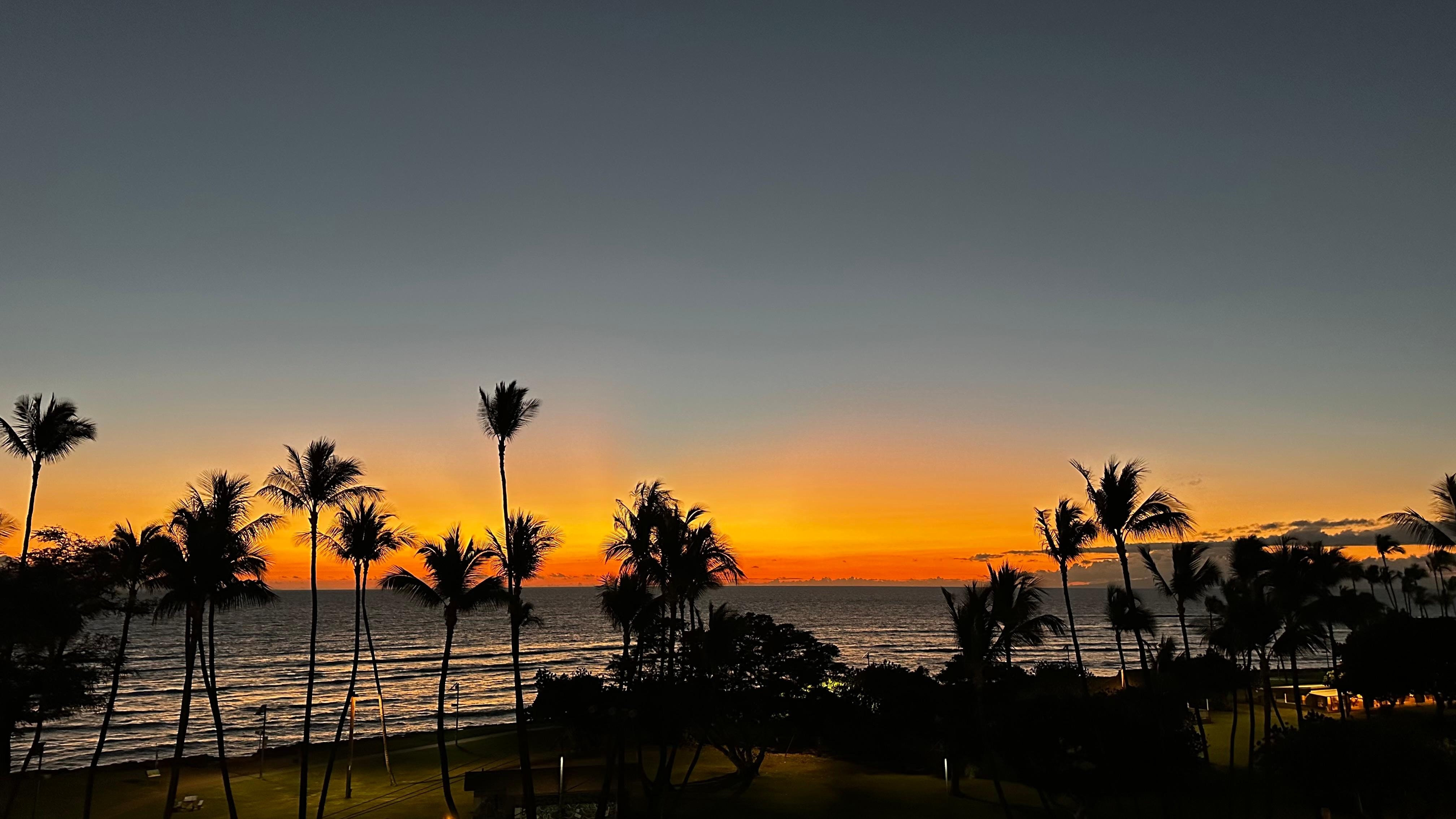 One of many spectacular sunsets from the lanai.