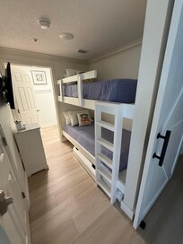 Cute bunks and separate bathroom