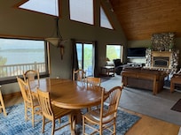 View of lake from kitchen.