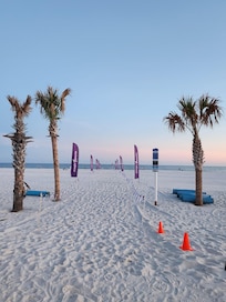 Triathlon finish line.
