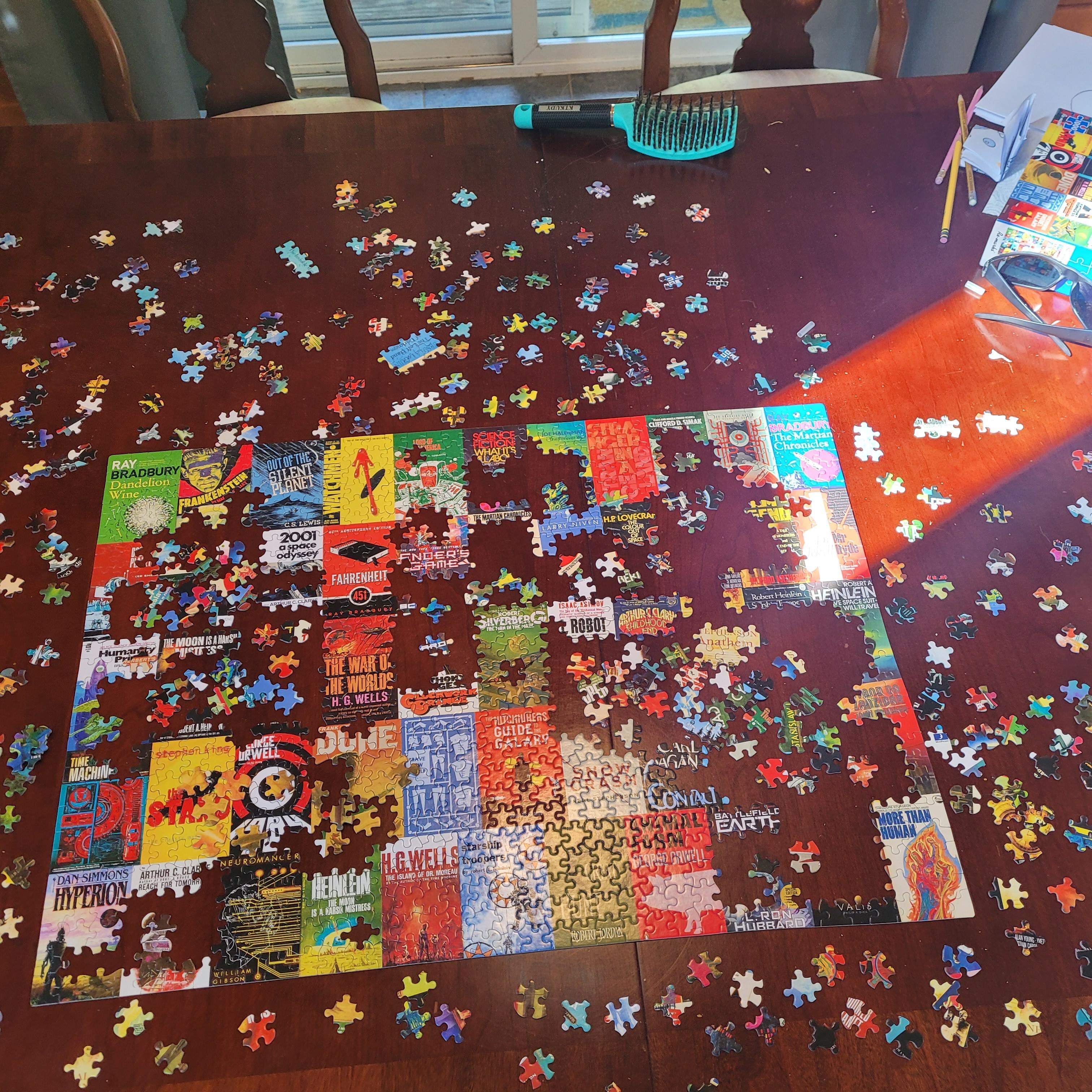 We all pitched in but couldn't finish all 1000 pieces