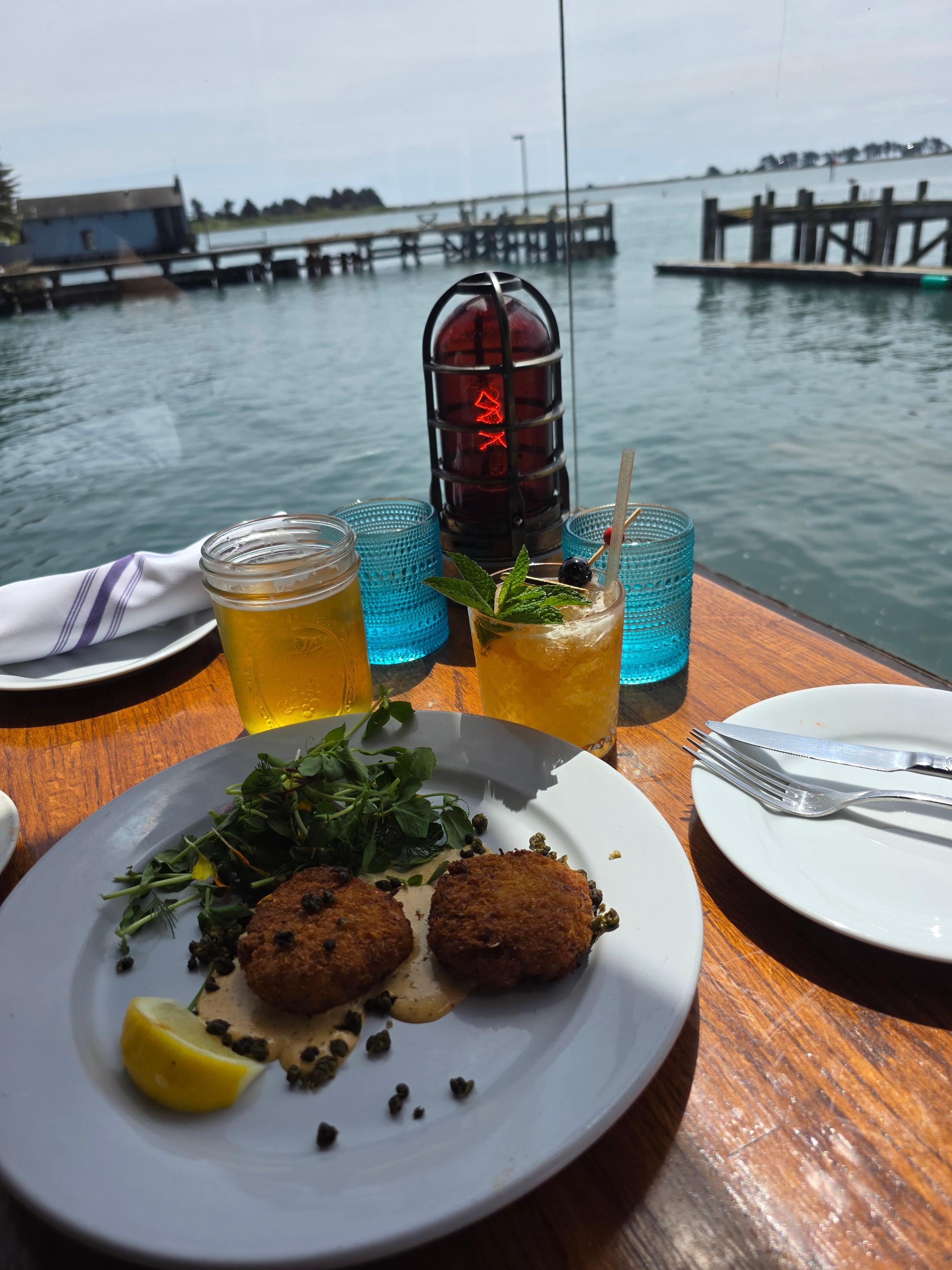 Our table w/ crab cakes 