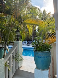 The gardens are lush and private.