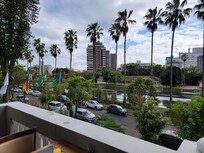 View from the restaurant balcony during breakfast