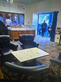 Lounge being used for breakfast