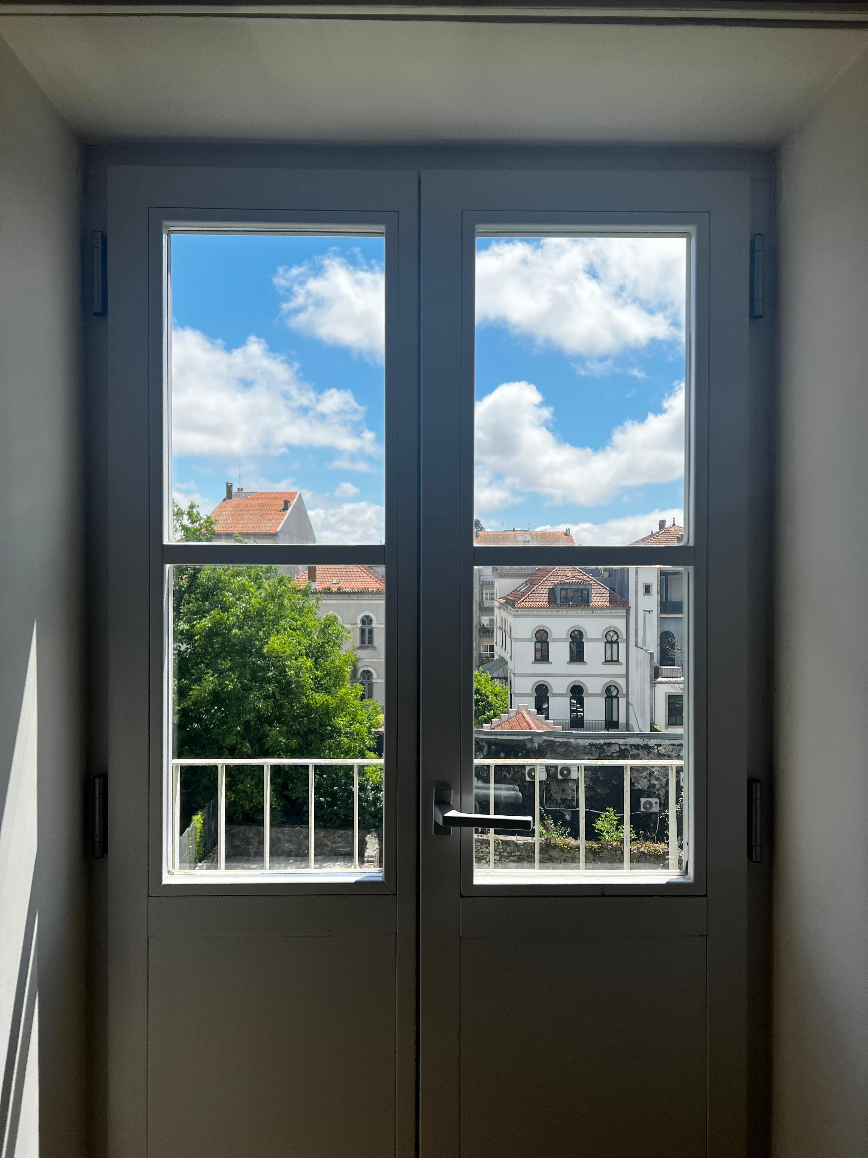 The view from inside the apartment.