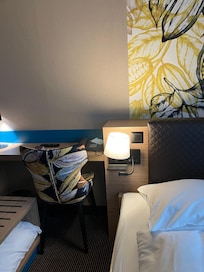 Little desk next to bed