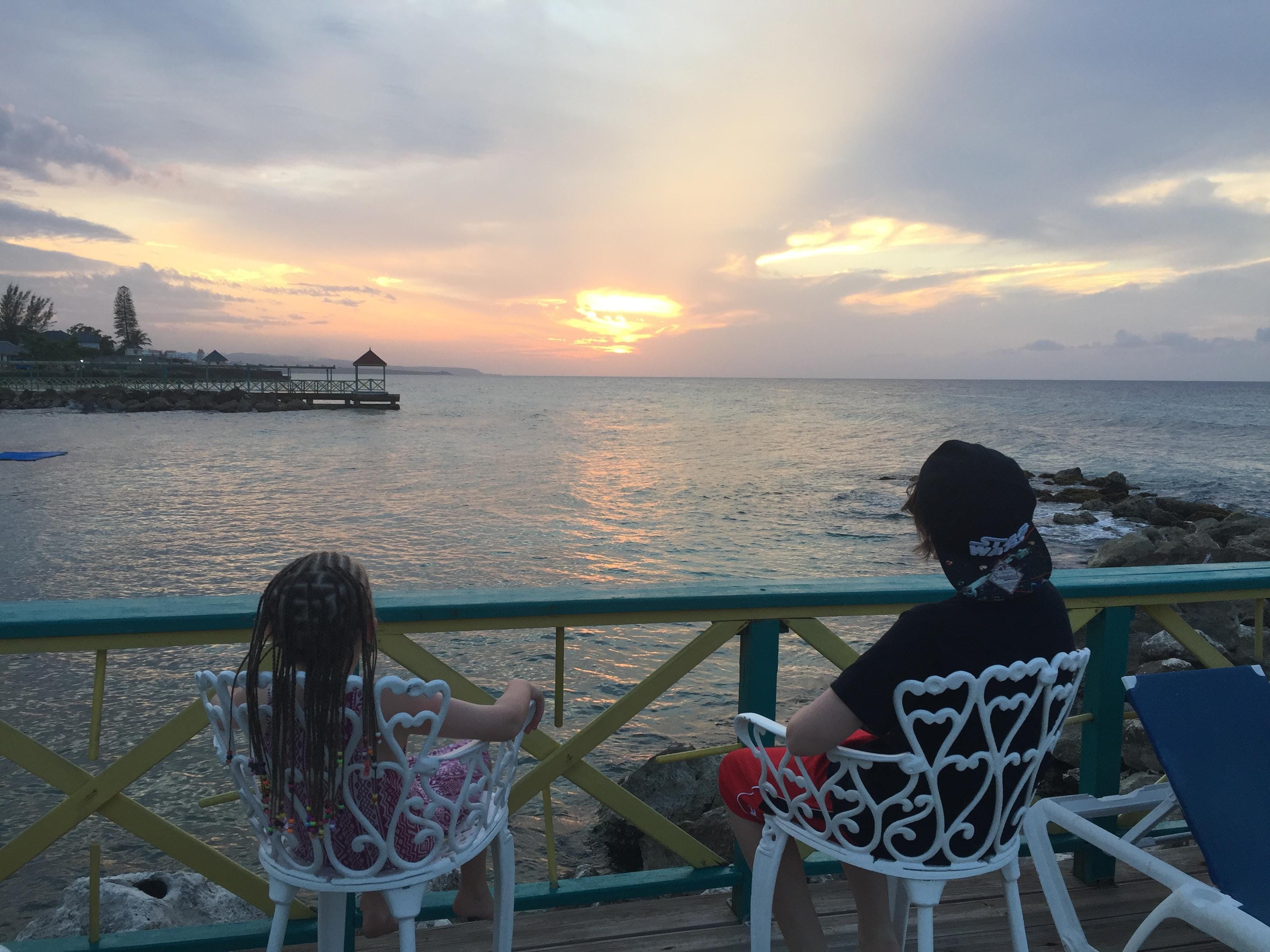 Sunset with the kids