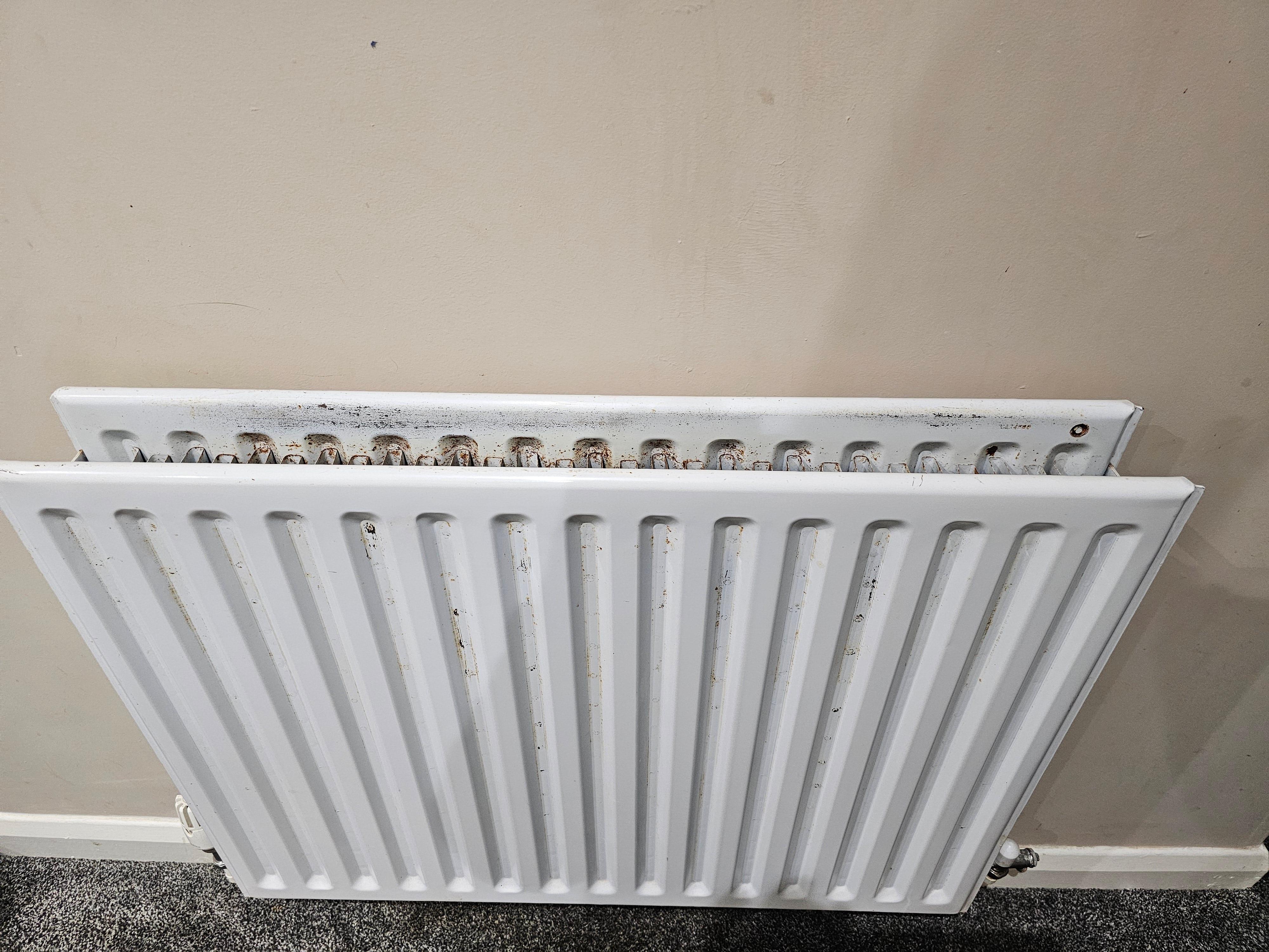 Rusty radiator, no heating 