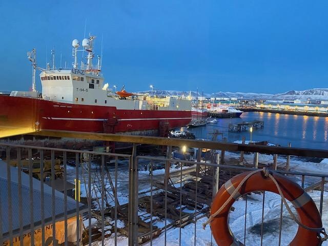 Balcony View of Working Harbor
