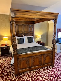 This bed is gorgeous and the room had a lovely sitting area directly over the entrance of the inn.