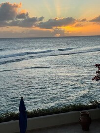 Sunset from the apartment deck.