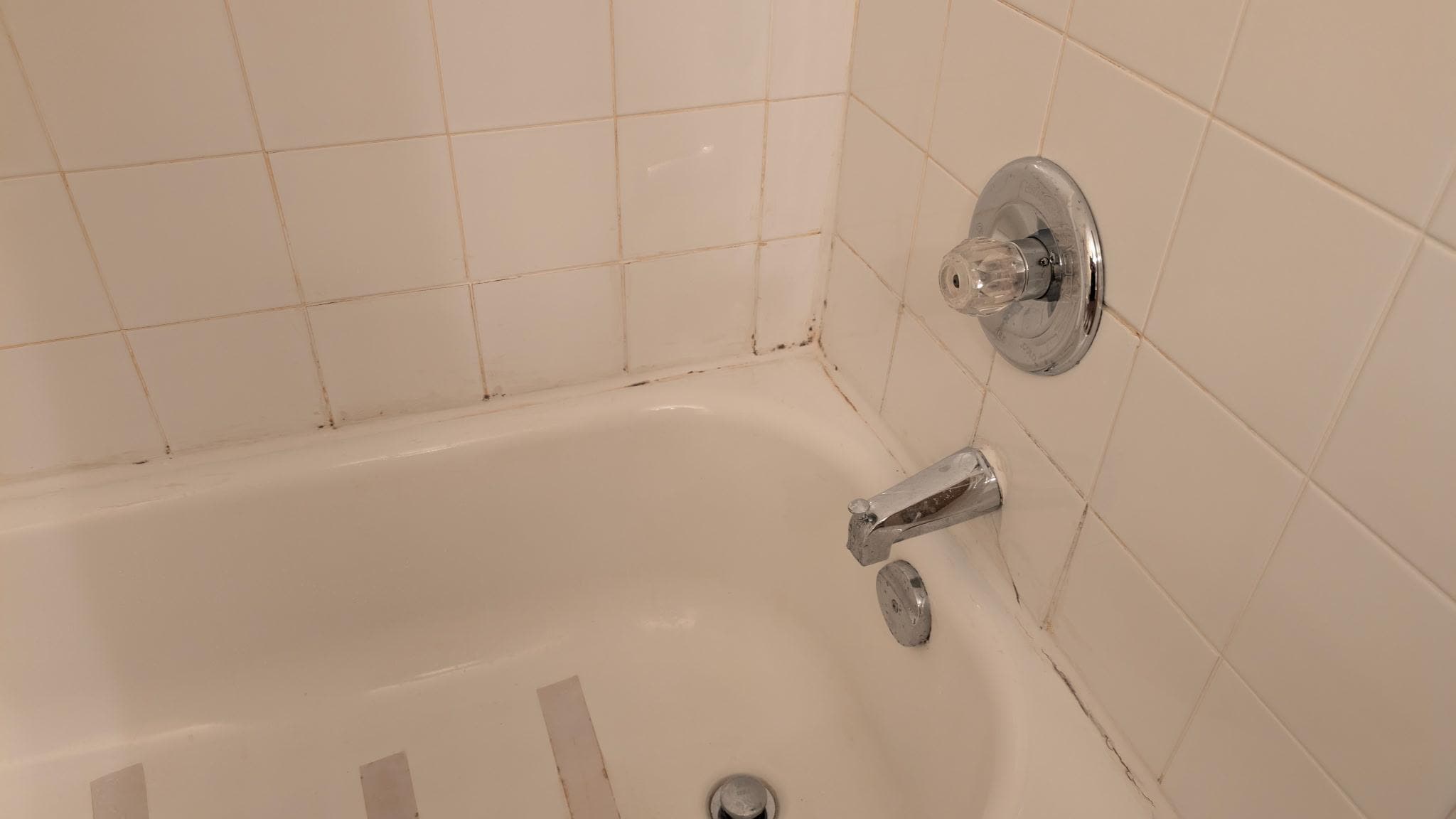 Mold and dirt in bath tub