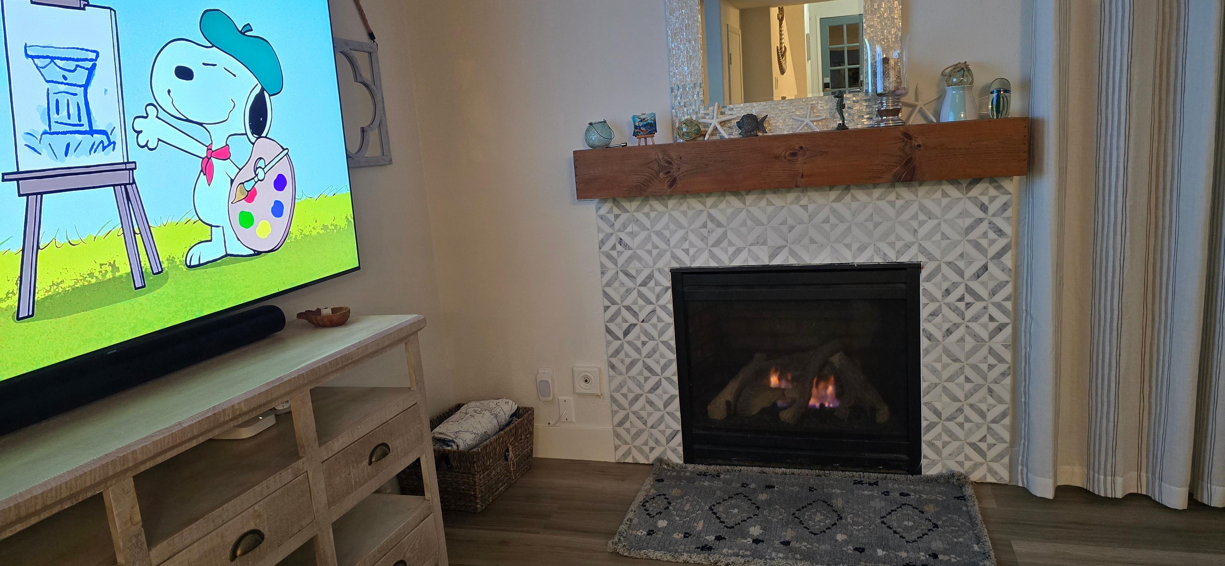 We didn't use the heater because the fireplace heated the rental nicely