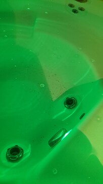 Some of the dirt in the hot tub.