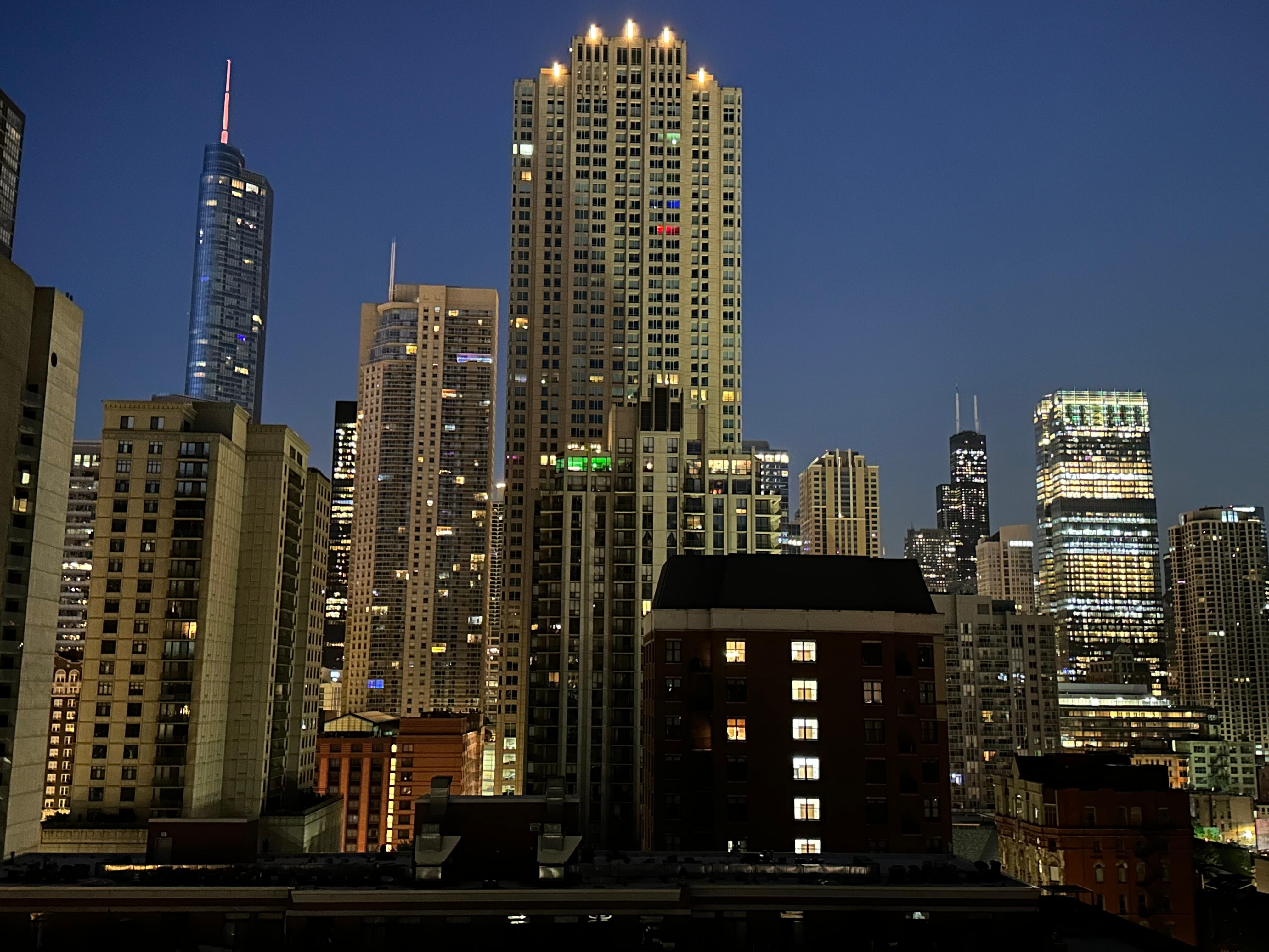 Night view off balcony