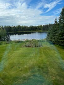 Lake outside back of property.