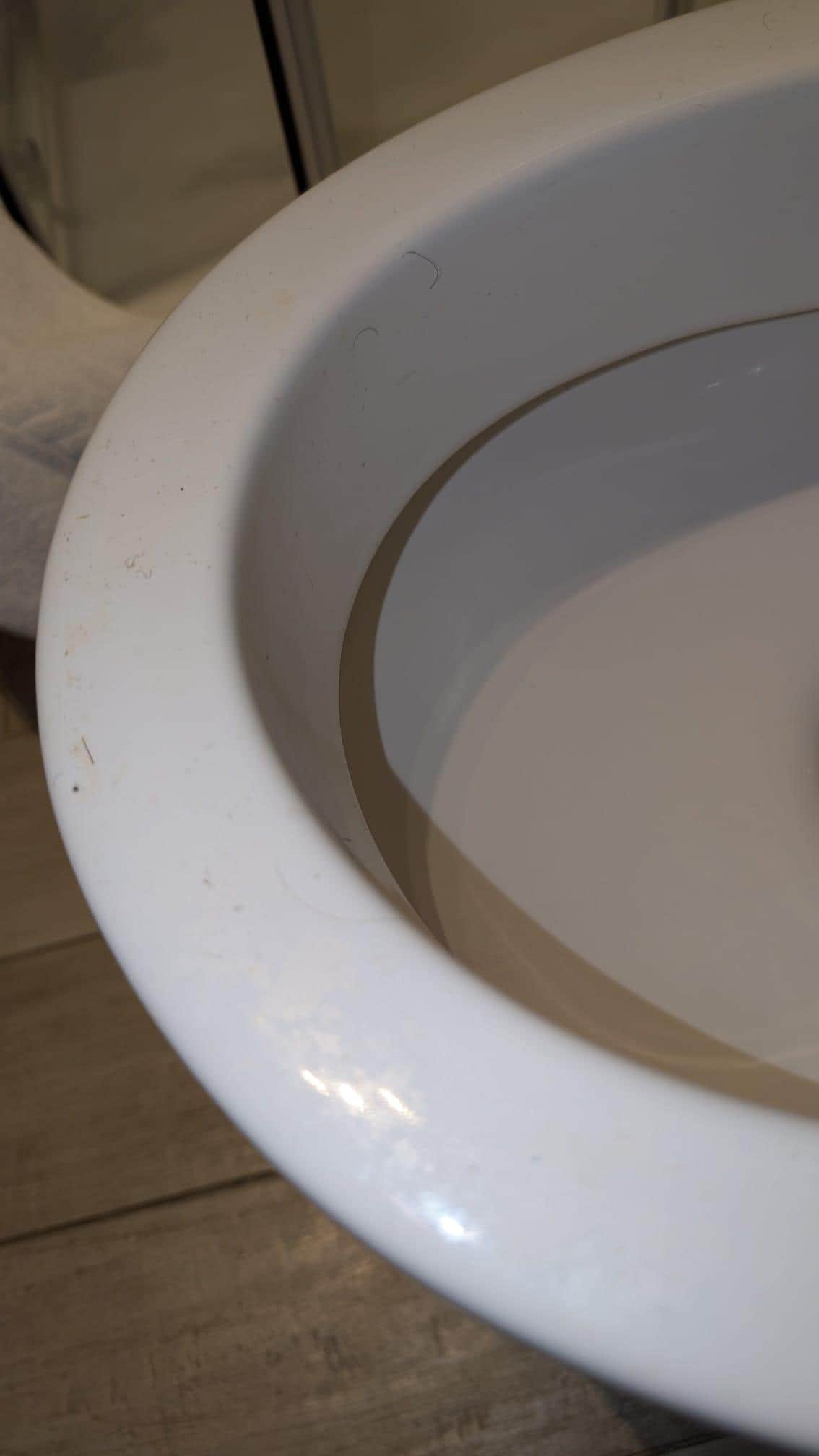 Toilet upon arrival.