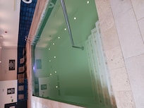 Pool is lime green