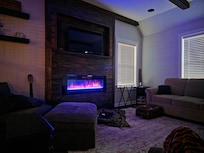 The Living Room. We loved the ambiance the Fireplace gave the living room