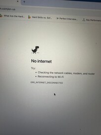 No WiFi Could email my family or watch anything on my laptop.