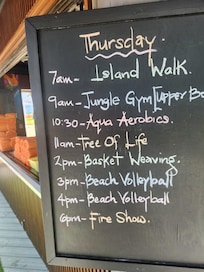 Daily activities (changed each day)