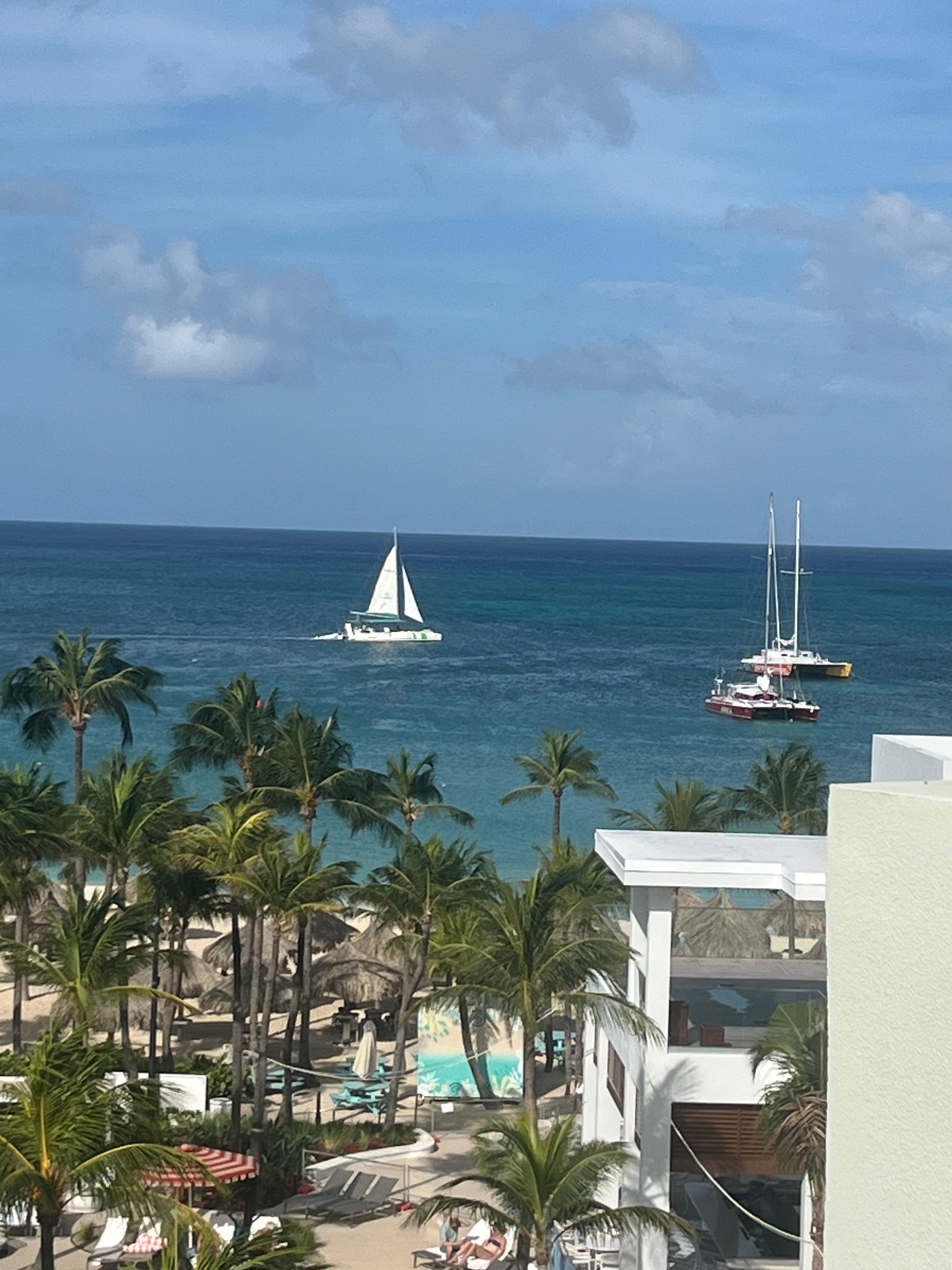 View from our oceanfront room 