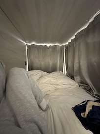 lots of space in the bed!
