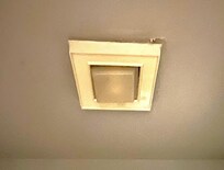 Ceiling fan in bathroom