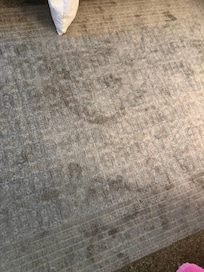 Dirty stained rug