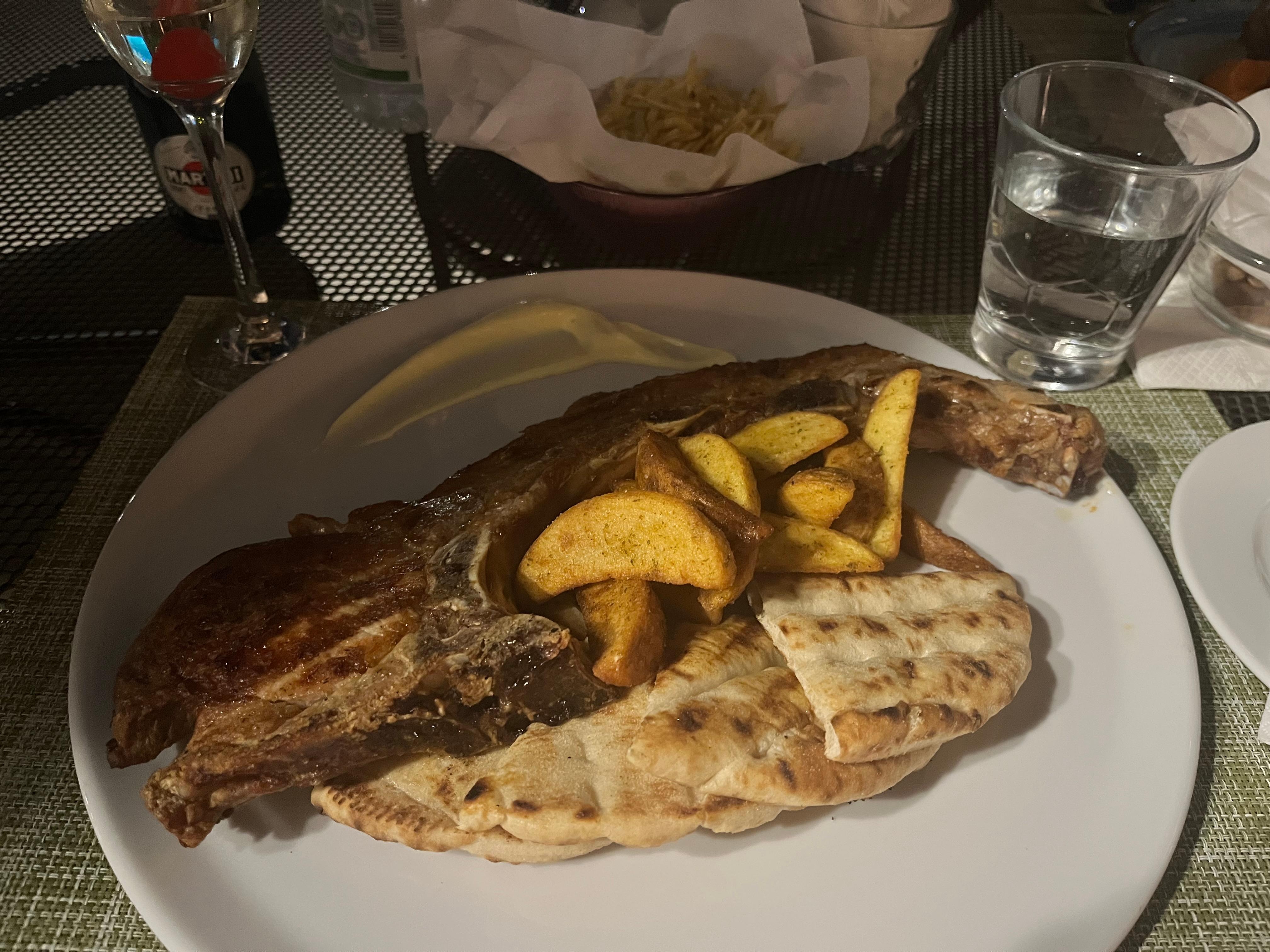 Lamb chop dinner