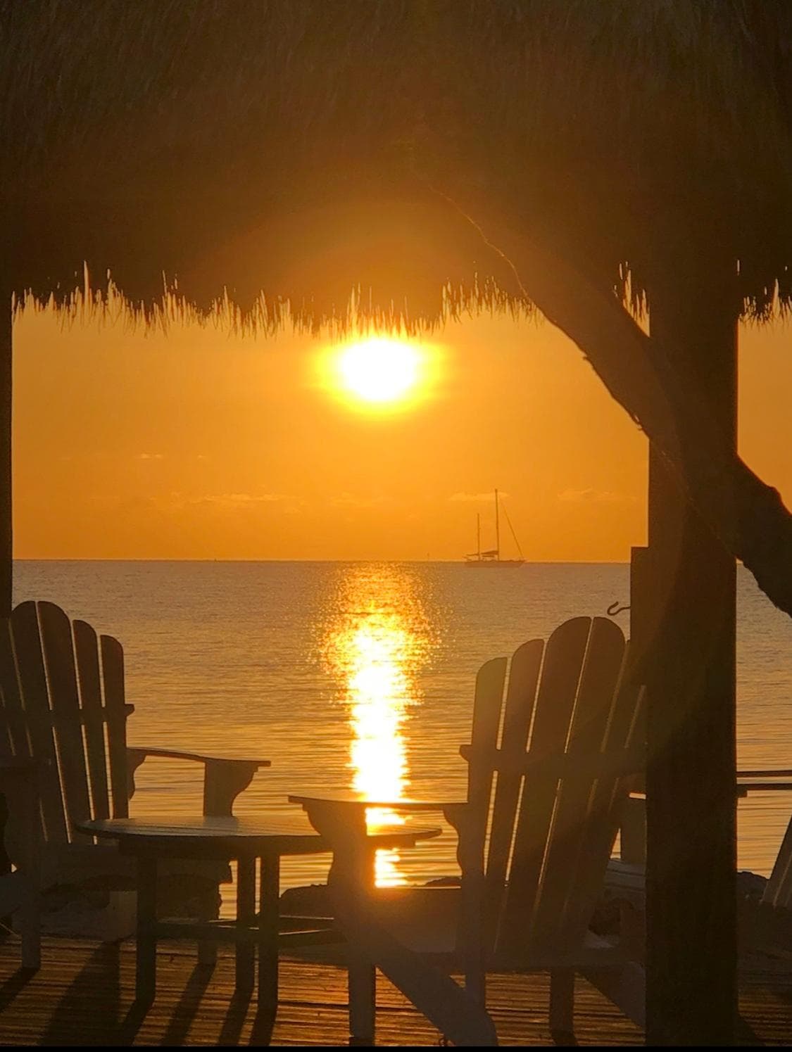 Sunrise at the Tiki Huts 