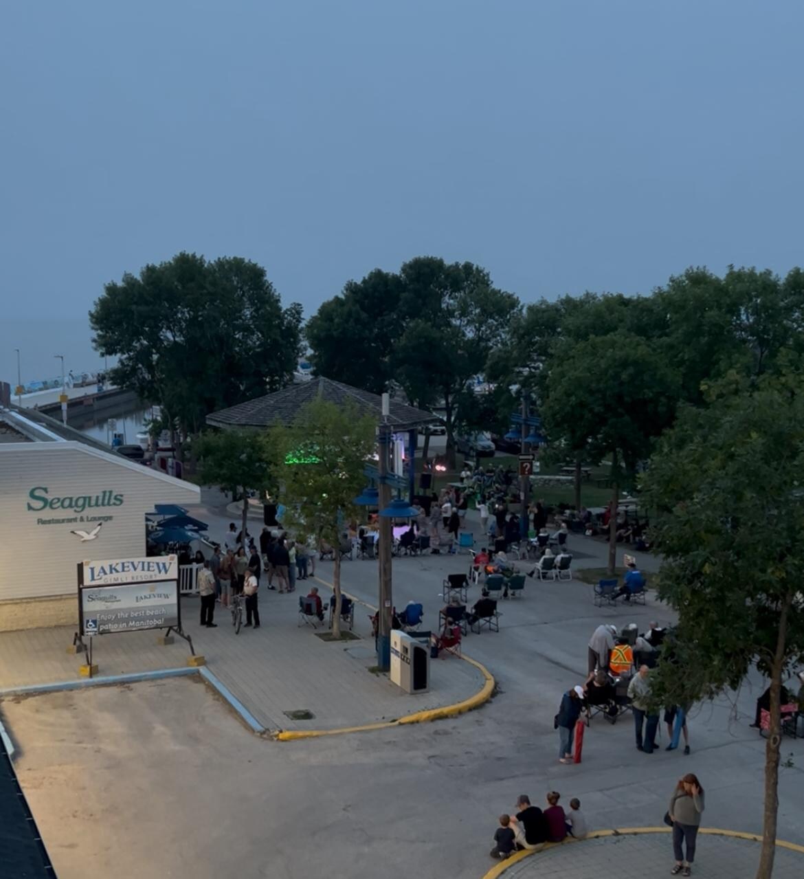 Saturday night music at the pier. Taken from our balcony at the hotel.