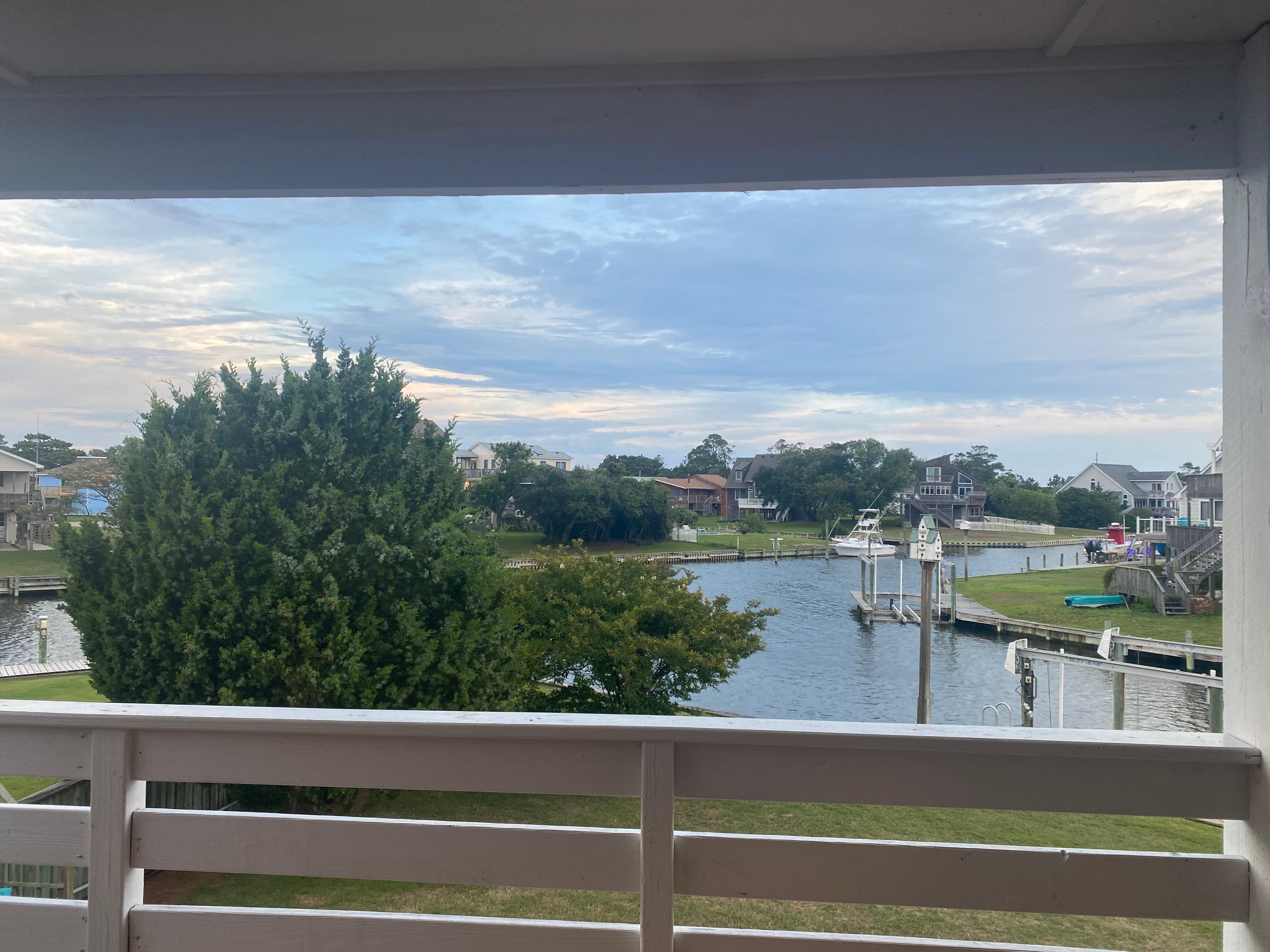 View from the deck overlooking the canal - morning coffee was always serenaded by the birds!