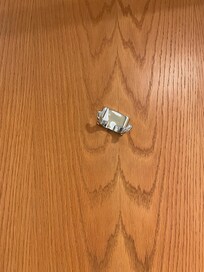 Broken bathroom hook