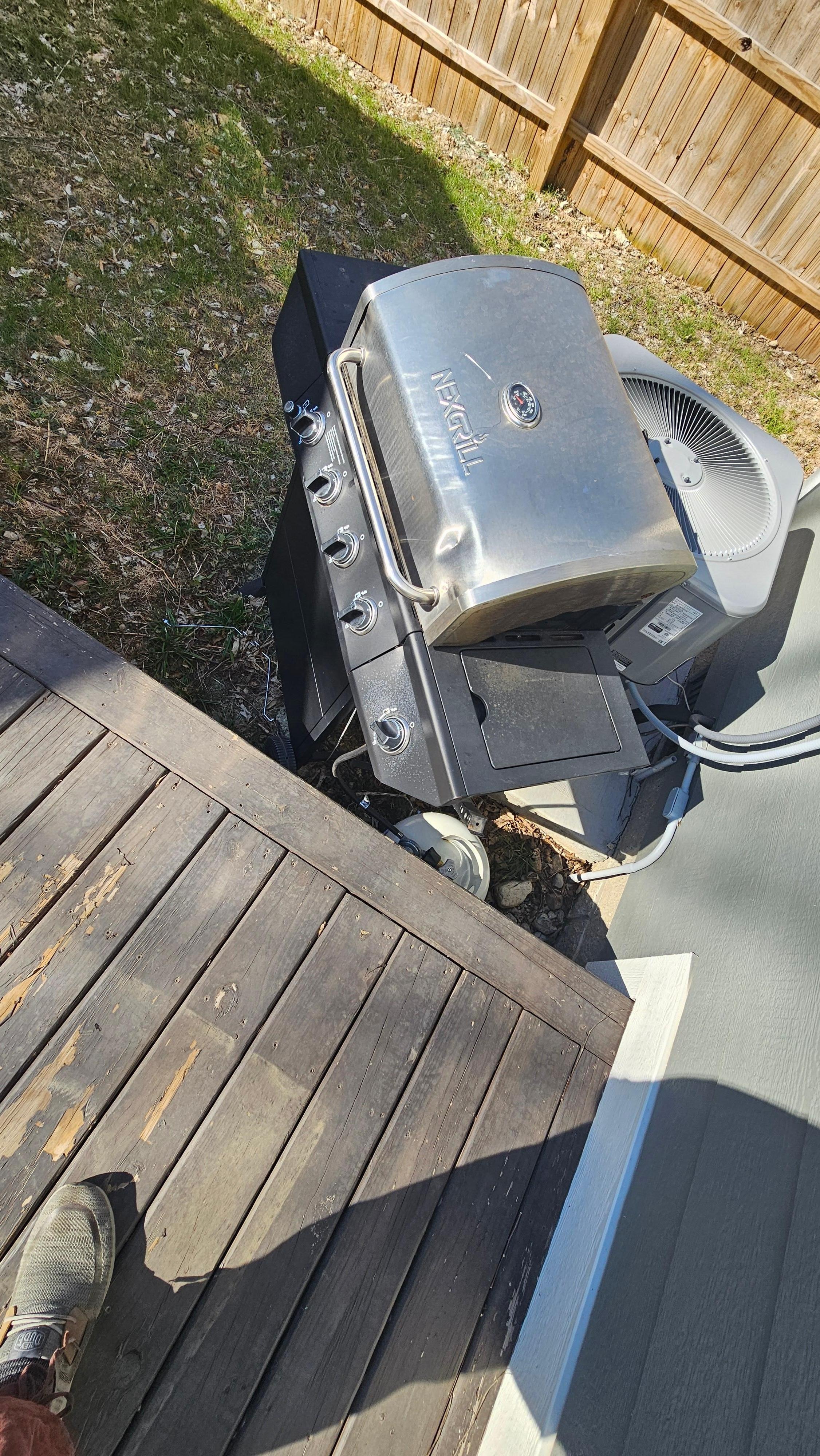 Grill was off the deck and useless