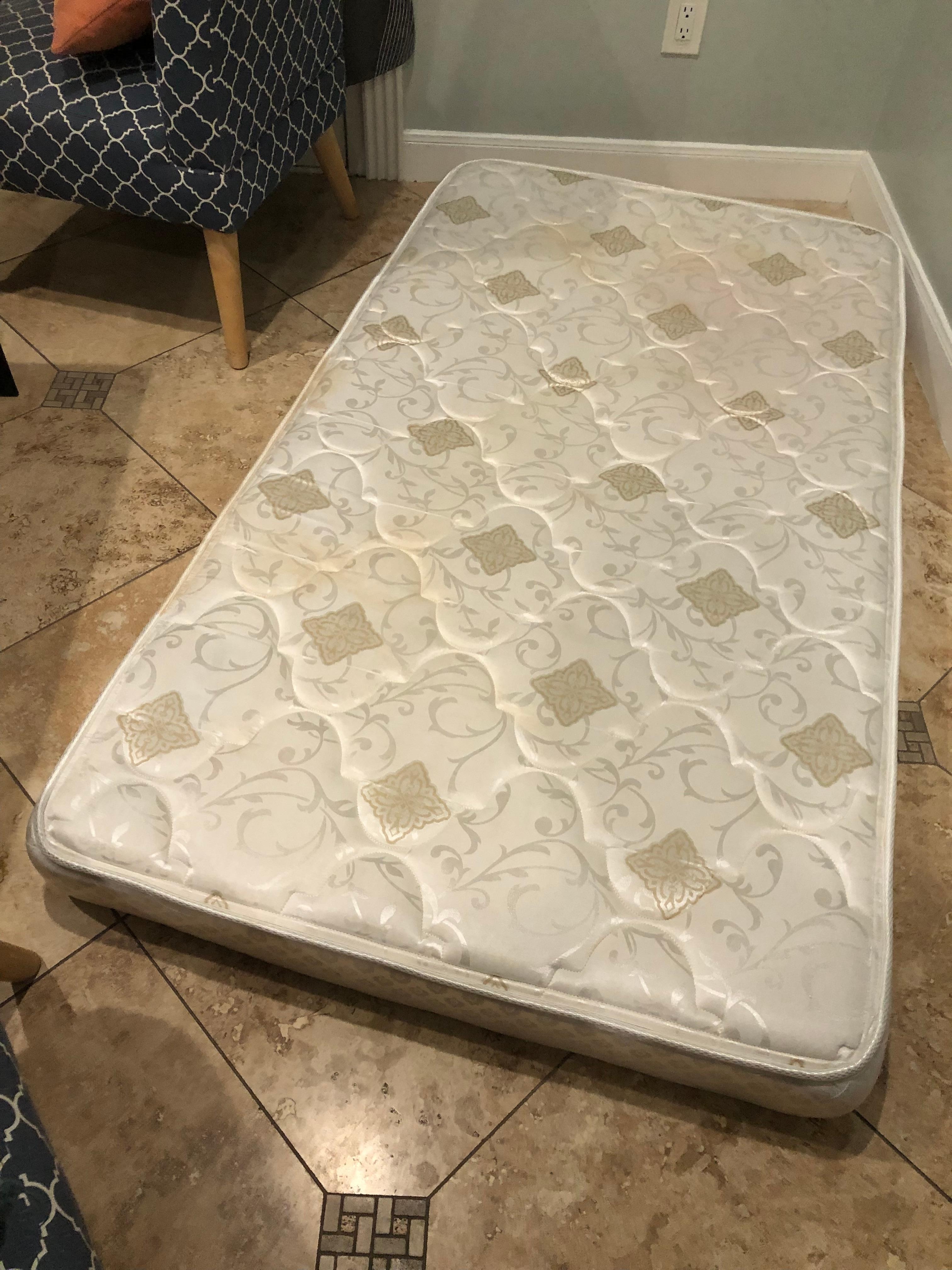 Urine stained mattress