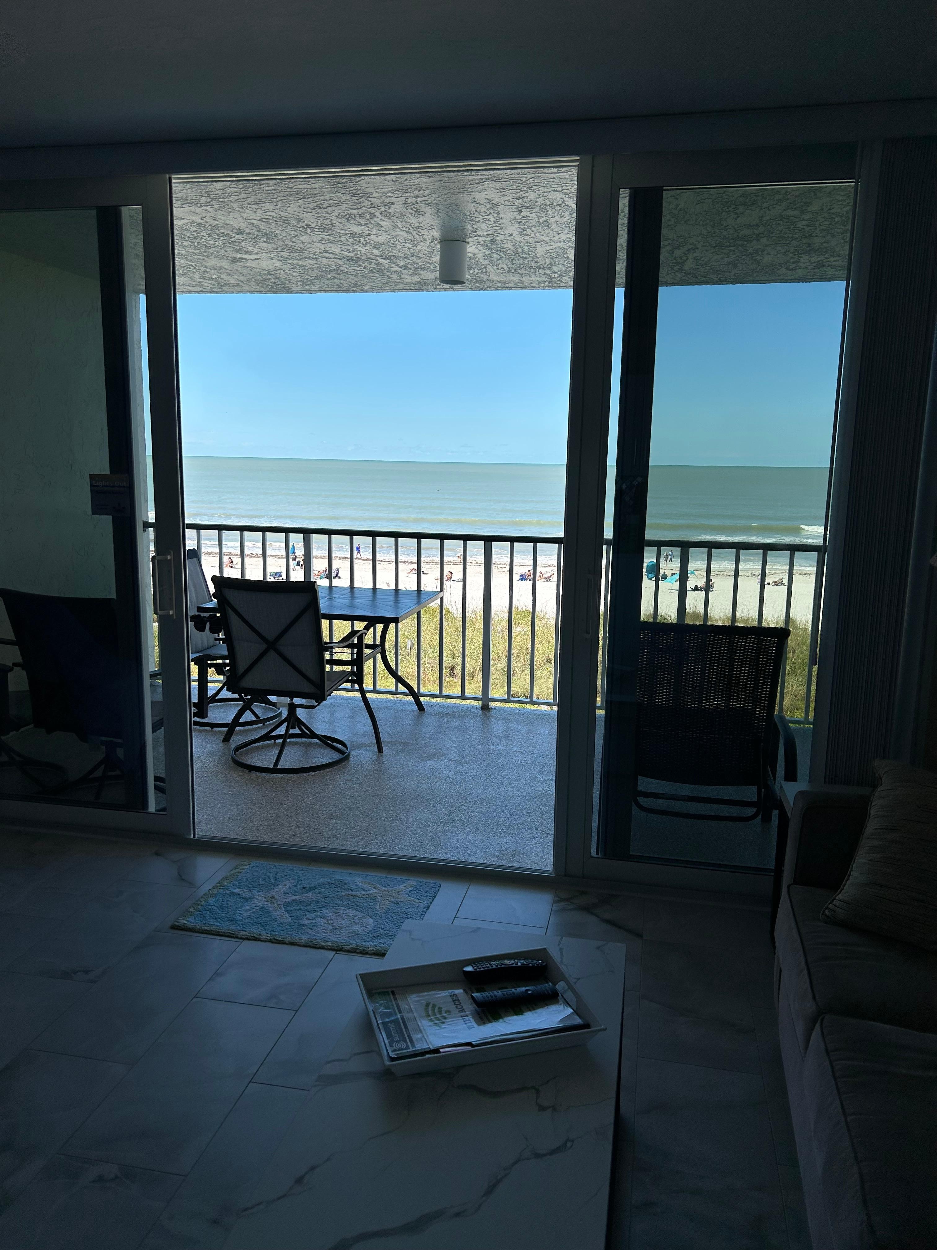 View from inside the unit