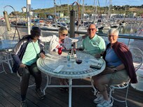 Meal at a restaurant at the marina
