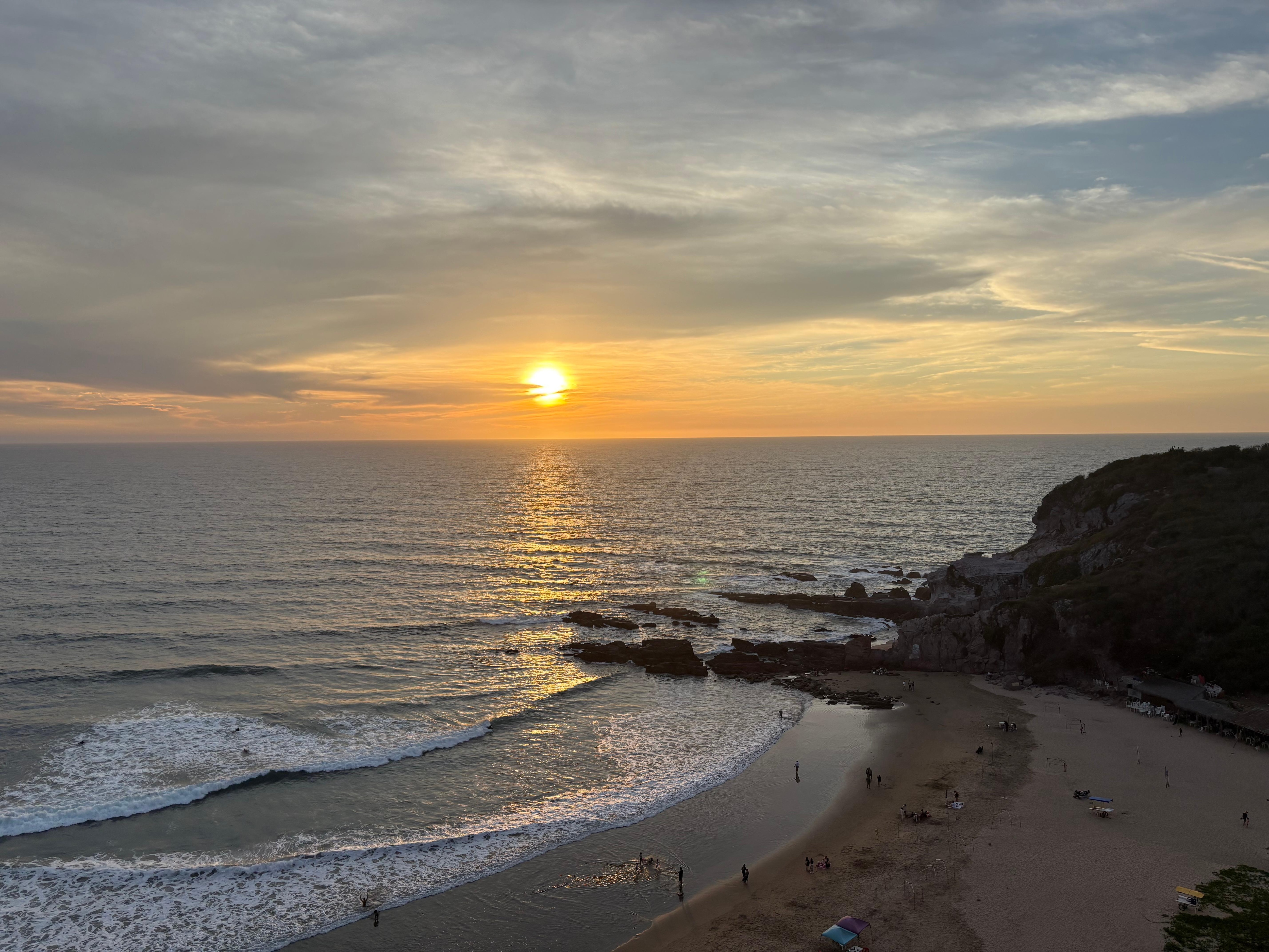 Sunset view from balcony.