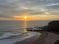 Sunset view from balcony.