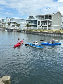 Sound area with provided kayak's